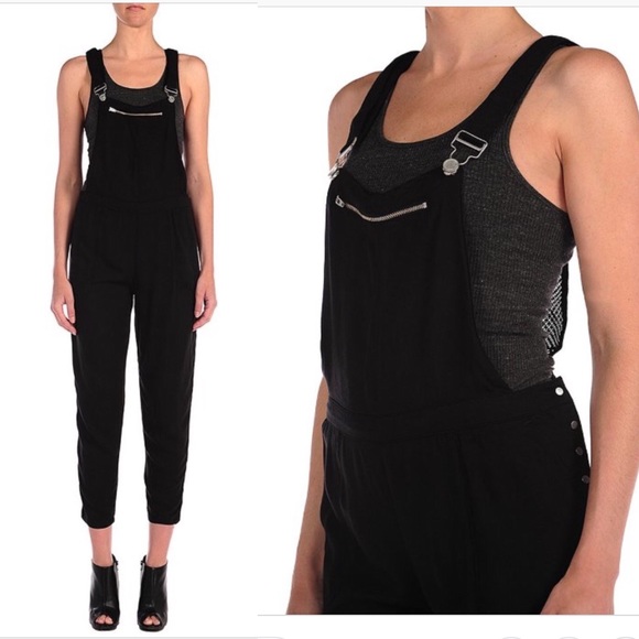 black soft overalls